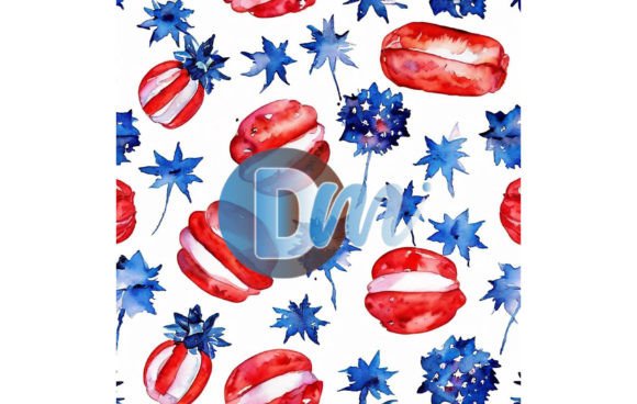 4th of July Seamless Pattern 124 for Holiday Design