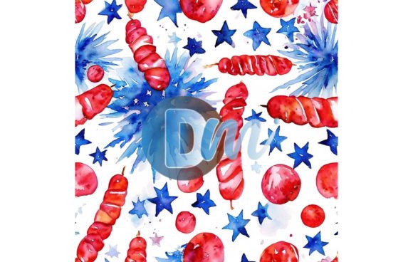 4th of July Seamless Pattern 46: Design Applications