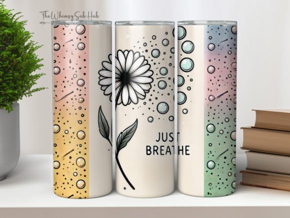 Creating Mindful Drinkware with a Just Breathe 20 Oz Skinny Tumbler PNG