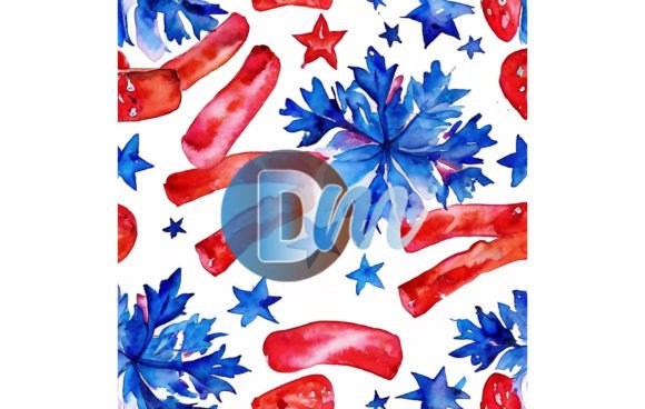 Elevating Patriotic Design Projects with 4th of July Seamless Pattern 129