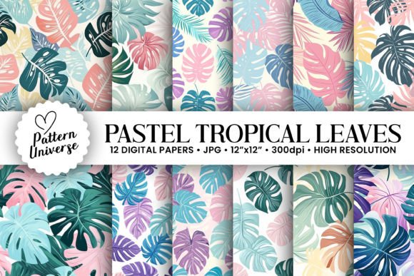 Evaluating Pastel Tropical Leaves Seamless Patterns for Design Projects
