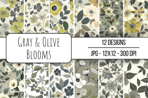 Gray Olive Blooms: Seamless Pattern Design Guide