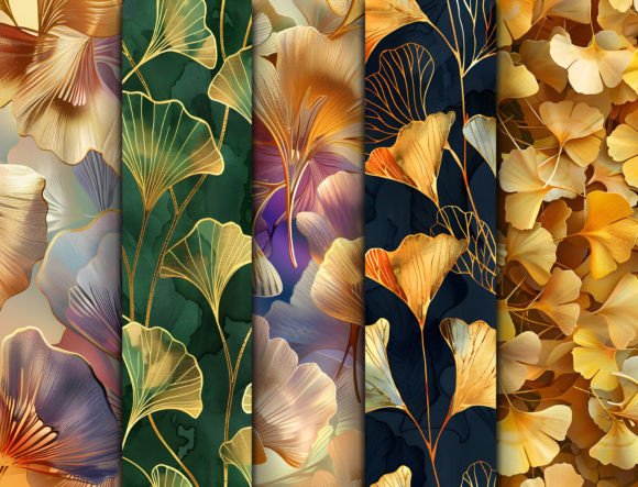 Purple and Gold Ginkgo Textured Paper Uses