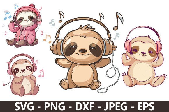 Why the Sloth Listening to Music SVG Bundle Is a Crafter’s Secret Weapon for Chill Vibes